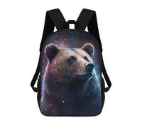sinyumoney Mochila Escolar Impresa En 3D 17inch Cosmic Bear Portrait Art Print-4 Mochila Infantil Mochila Escolar Linda Mochila De Moda Casual Para Niños Y Niñas