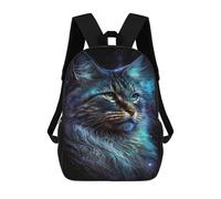 sinyumoney Mochila Escolar Impresa En 3D 17inch Cosmic Cat Portrait-20 Mochila Infantil Mochila Escolar Linda Mochila De Moda Casual Para Niños Y Niñas