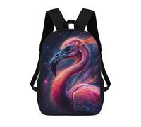 sinyumoney Mochila Escolar Impresa En 3D 17inch Cosmic Flamingo Art Print-12 Mochila Infantil Mochila Escolar Linda Mochila De Moda Casual Para Niños Y Niñas