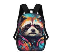 sinyumoney Mochila Escolar Impresa En 3D 17inch Cosmic Raccoon Adventure-4 Mochila Infantil Mochila Escolar Linda Mochila De Moda Casual Para Niños Y Niñas