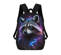 sinyumoney Mochila Escolar Impresa En 3D 17inch Cosmic Raccoon Art Print-5 Mochila Infantil Mochila Escolar Linda Mochila De Moda Casual Para Niños Y Niñas