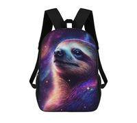 sinyumoney Mochila Escolar Impresa En 3D 17inch Cosmic Sloth Portrait Mochila Infantil Mochila Escolar Linda Mochila De Moda Casual Para Niños Y Niñas