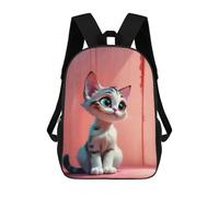 sinyumoney Mochila Escolar Impresa En 3D 17inch Cute Kitten Mochila Infantil Mochila Escolar Linda Mochila De Moda Casual Para Niños Y Niñas