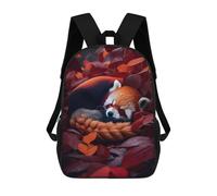 sinyumoney Mochila Escolar Impresa En 3D 17inch Cute Sleeping Red Panda Mochila Infantil Mochila Escolar Linda Mochila De Moda Casual Para Niños Y Niñas