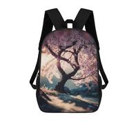 sinyumoney Mochila Escolar Impresa En 3D 17inch Dreamy Cherry Blossom Tree Mochila Infantil Mochila Escolar Linda Mochila De Moda Casual Para Niños Y Niñas