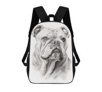 sinyumoney Mochila Escolar Impresa En 3D 17inch English Bulldog Mochila Infantil Mochila Escolar Linda Mochila De Moda Casual Para Niños Y Niñas