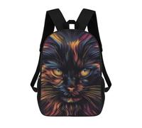 sinyumoney Mochila Escolar Impresa En 3D 17inch Face Cat Expression Retro Mochila Infantil Mochila Escolar Linda Mochila De Moda Casual Para Niños Y Niñas