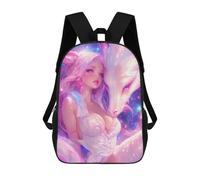 sinyumoney Mochila Escolar Impresa En 3D 17inch Fantasy Angel Wings Dress Mochila Infantil Mochila Escolar Linda Mochila De Moda Casual Para Niños Y Niñas