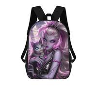 sinyumoney Mochila Escolar Impresa En 3D 17inch Fantasy Fairy Cat Artwork Mochila Infantil Mochila Escolar Linda Mochila De Moda Casual Para Niños Y Niñas