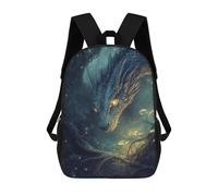 sinyumoney Mochila Escolar Impresa En 3D 17inch Fantasy Forest Dragon Artwork Mochila Infantil Mochila Escolar Linda Mochila De Moda Casual Para Niños Y Niñas