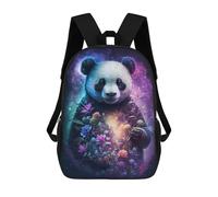 sinyumoney Mochila Escolar Impresa En 3D 17inch Fantasy Panda with Flowers -1 Mochila Infantil Mochila Escolar Linda Mochila De Moda Casual Para Niños Y Niñas