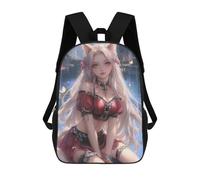 sinyumoney Mochila Escolar Impresa En 3D 17inch Fox Eared Girl by Water Mochila Infantil Mochila Escolar Linda Mochila De Moda Casual Para Niños Y Niñas