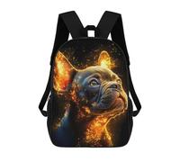sinyumoney Mochila Escolar Impresa En 3D 17inch French Bulldog with Sparkles Mochila Infantil Mochila Escolar Linda Mochila De Moda Casual Para Niños Y Niñas