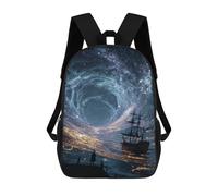 sinyumoney Mochila Escolar Impresa En 3D 17inch Galactic Voyage Ship in Space -1 Mochila Infantil Mochila Escolar Linda Mochila De Moda Casual Para Niños Y Niñas