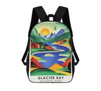 sinyumoney Mochila Escolar Impresa En 3D 17inch Glacier Bay National Park Mochila Infantil Mochila Escolar Linda Mochila De Moda Casual Para Niños Y Niñas