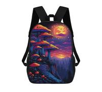 sinyumoney Mochila Escolar Impresa En 3D 17inch Glowing Forest Mushrooms-3 Mochila Infantil Mochila Escolar Linda Mochila De Moda Casual Para Niños Y Niñas