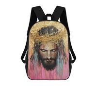 sinyumoney Mochila Escolar Impresa En 3D 17inch Golden Crown Abstract Artwork Mochila Infantil Mochila Escolar Linda Mochila De Moda Casual Para Niños Y Niñas