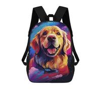 sinyumoney Mochila Escolar Impresa En 3D 17inch Golden Retriever in Space Art Print Mochila Infantil Mochila Escolar Linda Mochila De Moda Casual Para Niños Y Niñas