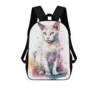sinyumoney Mochila Escolar Impresa En 3D 17inch Japanese Bobtail Cat Mochila Infantil Mochila Escolar Linda Mochila De Moda Casual Para Niños Y Niñas