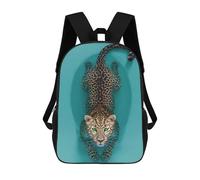 sinyumoney Mochila Escolar Impresa En 3D 17inch Leopard Swimming in Water-6 Mochila Infantil Mochila Escolar Linda Mochila De Moda Casual Para Niños Y Niñas