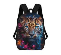 sinyumoney Mochila Escolar Impresa En 3D 17inch Leopard with Blue Eyes -4 Mochila Infantil Mochila Escolar Linda Mochila De Moda Casual Para Niños Y Niñas