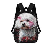 sinyumoney Mochila Escolar Impresa En 3D 17inch Mochila Infantil Abstract Poodle Art Print -1 Bolsas Para Libros Bolsas De Viaje De Alta Capacidad Para Niños/estudiantes/adultos