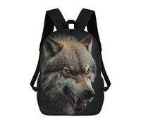 sinyumoney Mochila Escolar Impresa En 3D 17inch Mochila Infantil Angry Wolf Portrait Bolsas Para Libros Bolsas De Viaje De Alta Capacidad Para Niños/estudiantes/adultos