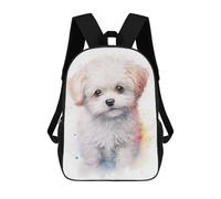 sinyumoney Mochila Escolar Impresa En 3D 17inch Mochila Infantil Bichon Frise Portrait Bolsas Para Libros Bolsas De Viaje De Alta Capacidad Para Niños/estudiantes/adultos