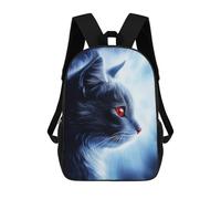 sinyumoney Mochila Escolar Impresa En 3D 17inch Mochila Infantil Black Cat with Red Eyes Bolsas Para Libros Bolsas De Viaje De Alta Capacidad Para Niños/estudiantes/adultos