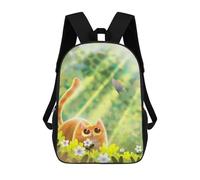 sinyumoney Mochila Escolar Impresa En 3D 17inch Mochila Infantil Cat And Butterfly Bolsas Para Libros Bolsas De Viaje De Alta Capacidad Para Niños/estudiantes/adultos