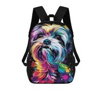 sinyumoney Mochila Escolar Impresa En 3D 17inch Mochila Infantil Colorful Abstract Dog Art Print-65 Bolsas Para Libros Bolsas De Viaje De Alta Capacidad Para Niños/estudiantes/adultos
