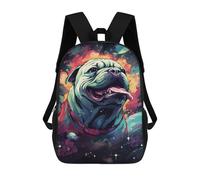 sinyumoney Mochila Escolar Impresa En 3D 17inch Mochila Infantil Colorful Bulldog Art Print Bolsas Para Libros Bolsas De Viaje De Alta Capacidad Para Niños/estudiantes/adultos
