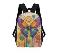 sinyumoney Mochila Escolar Impresa En 3D 17inch Mochila Infantil Colorful Butterfly Watercolor Bolsas Para Libros Bolsas De Viaje De Alta Capacidad Para Niños/estudiantes/adultos