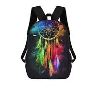 sinyumoney Mochila Escolar Impresa En 3D 17inch Mochila Infantil Colorful Dreamcatcher Art Print Bolsas Para Libros Bolsas De Viaje De Alta Capacidad Para Niños/estudiantes/adultos