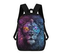 sinyumoney Mochila Escolar Impresa En 3D 17inch Mochila Infantil Colorful Lion Sunglasses Art Print Bolsas Para Libros Bolsas De Viaje De Alta Capacidad Para Niños/estudiantes/adultos