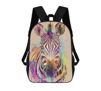 sinyumoney Mochila Escolar Impresa En 3D 17inch Mochila Infantil Colorful Zebra Art Print-1 Bolsas Para Libros Bolsas De Viaje De Alta Capacidad Para Niños/estudiantes/adultos