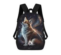 sinyumoney Mochila Escolar Impresa En 3D 17inch Mochila Infantil Corgi in Space -5 Bolsas Para Libros Bolsas De Viaje De Alta Capacidad Para Niños/estudiantes/adultos