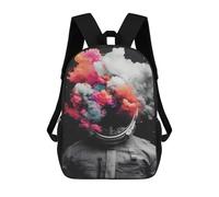 sinyumoney Mochila Escolar Impresa En 3D 17inch Mochila Infantil Cosmic Astronaut Smoke Art-1 Bolsas Para Libros Bolsas De Viaje De Alta Capacidad Para Niños/estudiantes/adultos