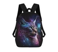 sinyumoney Mochila Escolar Impresa En 3D 17inch Mochila Infantil Cosmic Cat Portrait Art Print Bolsas Para Libros Bolsas De Viaje De Alta Capacidad Para Niños/estudiantes/adultos