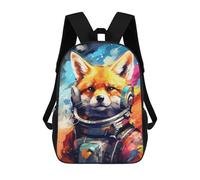 sinyumoney Mochila Escolar Impresa En 3D 17inch Mochila Infantil Cosmic Fox Explorer-8 Bolsas Para Libros Bolsas De Viaje De Alta Capacidad Para Niños/estudiantes/adultos