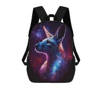 sinyumoney Mochila Escolar Impresa En 3D 17inch Mochila Infantil Cosmic Kangaroo Portrait-5 Bolsas Para Libros Bolsas De Viaje De Alta Capacidad Para Niños/estudiantes/adultos