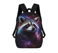 sinyumoney Mochila Escolar Impresa En 3D 17inch Mochila Infantil Cosmic Raccoon Art Print-28 Bolsas Para Libros Bolsas De Viaje De Alta Capacidad Para Niños/estudiantes/adultos
