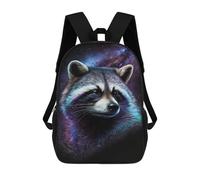 sinyumoney Mochila Escolar Impresa En 3D 17inch Mochila Infantil Cosmic Raccoon Art Print-30 Bolsas Para Libros Bolsas De Viaje De Alta Capacidad Para Niños/estudiantes/adultos