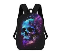 sinyumoney Mochila Escolar Impresa En 3D 17inch Mochila Infantil Cosmic Skull Art Print-3 Bolsas Para Libros Bolsas De Viaje De Alta Capacidad Para Niños/estudiantes/adultos