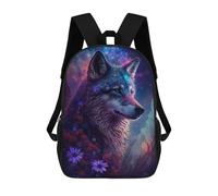 sinyumoney Mochila Escolar Impresa En 3D 17inch Mochila Infantil Cosmic Wolf Fantasy Art Bolsas Para Libros Bolsas De Viaje De Alta Capacidad Para Niños/estudiantes/adultos