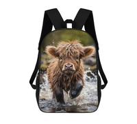 sinyumoney Mochila Escolar Impresa En 3D 17inch Mochila Infantil Cute Baby Highland Cow Bolsas Para Libros Bolsas De Viaje De Alta Capacidad Para Niños/estudiantes/adultos
