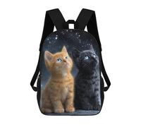 sinyumoney Mochila Escolar Impresa En 3D 17inch Mochila Infantil Cute Kitten Duo-1 Bolsas Para Libros Bolsas De Viaje De Alta Capacidad Para Niños/estudiantes/adultos