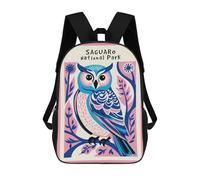 sinyumoney Mochila Escolar Impresa En 3D 17inch Mochila Infantil Cute National Park Owl Bolsas Para Libros Bolsas De Viaje De Alta Capacidad Para Niños/estudiantes/adultos
