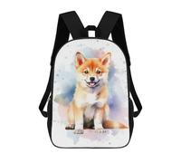 sinyumoney Mochila Escolar Impresa En 3D 17inch Mochila Infantil Cute Shiba Inu Dog Puppy Bolsas Para Libros Bolsas De Viaje De Alta Capacidad Para Niños/estudiantes/adultos