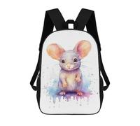 sinyumoney Mochila Escolar Impresa En 3D 17inch Mochila Infantil Cute Watercolor Baby Rat Bolsas Para Libros Bolsas De Viaje De Alta Capacidad Para Niños/estudiantes/adultos